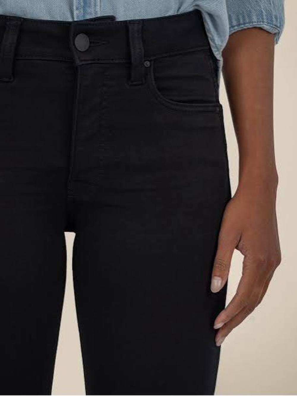 KUT From The Kloth Natalie Fab AB High Rise Bootcut Jeans Black Size 14 - Picture 2 of 13
